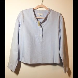 NWT MADEWELL Popover Cropped Long sleeves